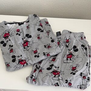 Disney Mickey Mouse Gray Pajama Set
